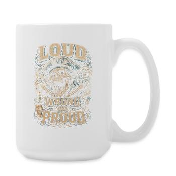 Chansons de chansons de chandaville Sea Salon Loud, Wrong And Proud - Grande tasse 440 ml - blanc - Droite