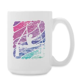 Vertikaltuch Vintage Luftakrobatik Aerial Silk - Große Tasse 440 ml - Weiß - Rechts
