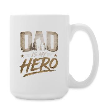 Papa Hero – Father Figure Graphic - Large Mug 440 ml - white - Right