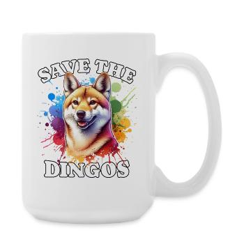 Australian Wild Dog Save Dingo - Large Mug 440 ml - white - Right