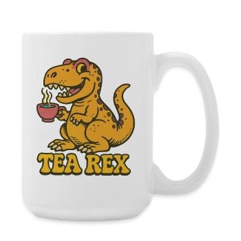 Tea Rex : L’heure du thé des dinosaures - Grande tasse 440 ml - blanc - Droite