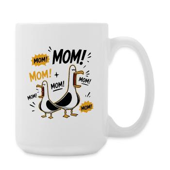 Lustige Möwen-Mama-Muttertag-Mama-Möwen - Große Tasse 440 ml - Weiß - Rechts