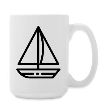 sailing ship - Large Mug 440 ml - white - Right