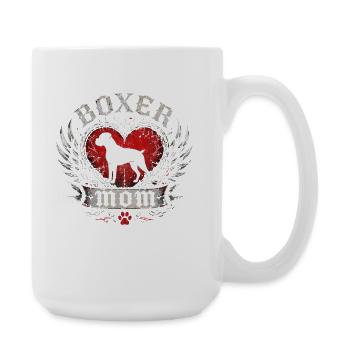 Boxer Heart Wing Emblem - Large Mug 440 ml - white - Right