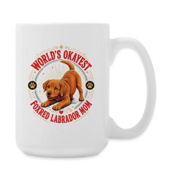 Chemise la plus correcte maman maman labrador rouge rousse - Grande tasse 440 ml - blanc - Droite