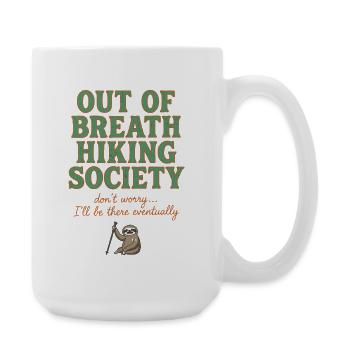 Société de randonnée essoufflée - Grande tasse 440 ml - blanc - Droite