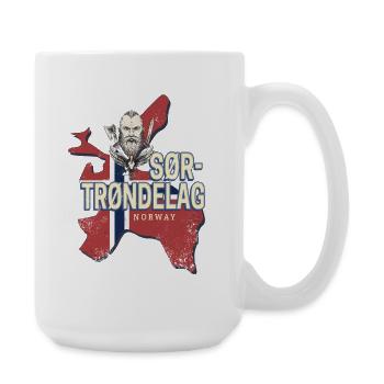 Sør Trøndelag Provinz in Norwegen mit Landkarte - Große Tasse 440 ml - Weiß - Rechts