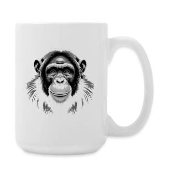 Monkey Chimpanzee - Large Mug 440 ml - white - Right