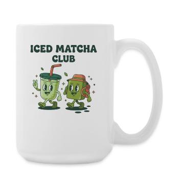 Iced Matcha Club Green Tea Matcha Lover Funny - Large Mug 440 ml - white - Right