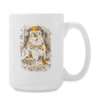 Rottweiler Dog ouvrier du bâtiment - Grande tasse 440 ml - blanc - Droite