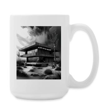 DÉSERT DETOX RESORT - Architecture brutaliste Sketc - Grande tasse 440 ml - blanc - Droite