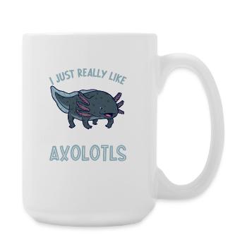 I love my wild axolotl - Large Mug 440 ml - white - Right