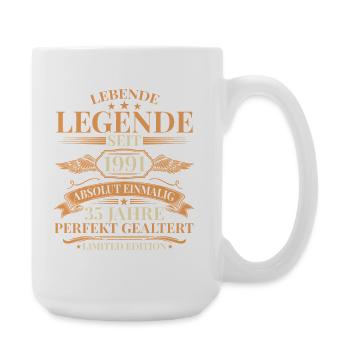 Baujahr 1991 Lebende Legende – 35. Geburtstag - Große Tasse 440 ml - Weiß - Rechts