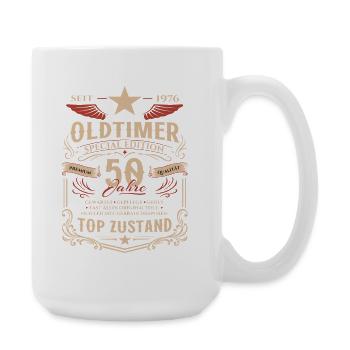 50. Geburtstag Geschenk Mann Oldtimer Vintage 1976 - Große Tasse 440 ml - Weiß - Rechts