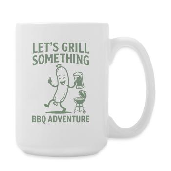 Lets Grill Something BBQ Adventure - Große Tasse 440 ml - Weiß - Rechts