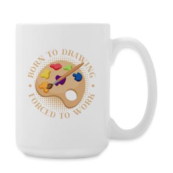 Artiste peintre graphique né des dons artistiques du dessin - Grande tasse 440 ml - blanc - Droite
