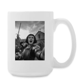 Johanna von Orléans Selfie - Große Tasse 440 ml - Weiß - Rechts
