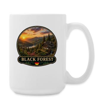 Schwarzwald Wandern Natur Landschaft Wassermühle - Große Tasse 440 ml - Weiß - Rechts