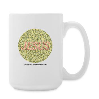 Jesus liebt dich | Glaube | Geschenk - Große Tasse 440 ml - Weiß - Rechts