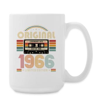 60. Geburtstag Geschenk Mann Kassette Best of 1966 - Große Tasse 440 ml - Weiß - Rechts