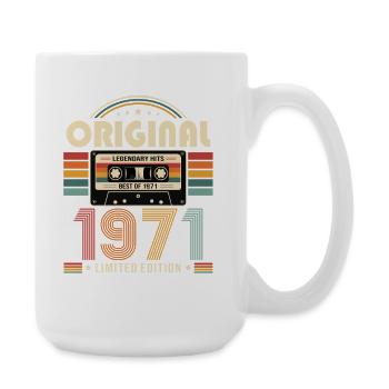 55th Birthday Gift Husband Cassette Best of 1971 - Large Mug 440 ml - white - Right