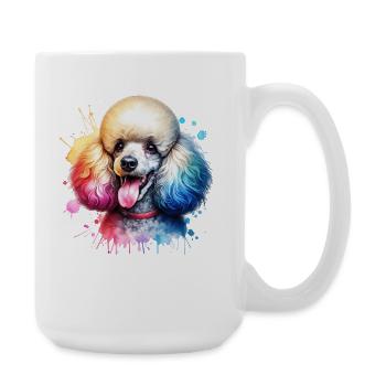 Motif du caniche - Grande tasse 440 ml - blanc - Droite