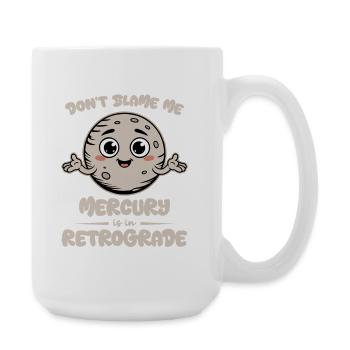 Merkur Rückläufiger Niedlicher Mond-Tee - Große Tasse 440 ml - Weiß - Rechts