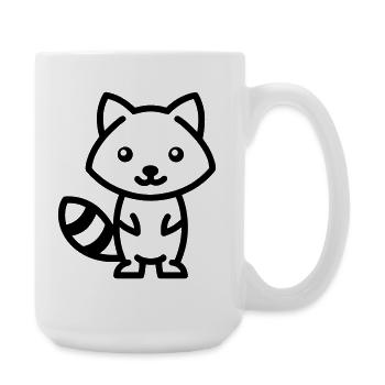 raccoon - Large Mug 440 ml - white - Right
