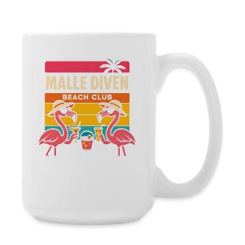Malle Diven Beach Club Flamingo Mallorca Party - Grande tasse 440 ml - blanc - Droite