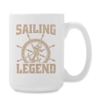 Sailing Legend Captain Sail Sailor - Große Tasse 440 ml - Weiß - Rechts
