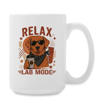 Labrador Relax Lab Fashion Shirt - Large Mug 440 ml - white - Right