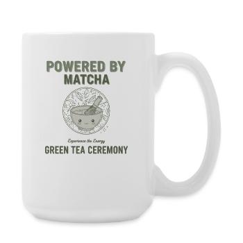 Powered By Matcha Green Tea Ceremony Matcha Lover - Large Mug 440 ml - white - Right