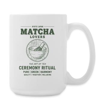 Matcha Lovers Kyoto Japan Ceremony Ritual Tea - Large Mug 440 ml - white - Right