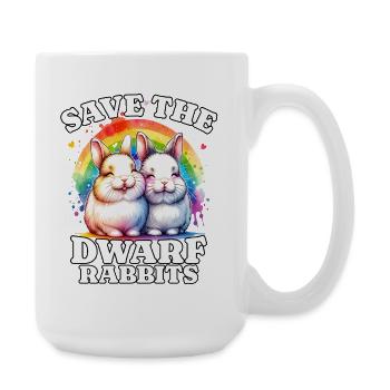 Zwergkaninchen Save Dwarf Rabbit - Large Mug 440 ml - white - Right