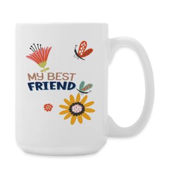 Beste Freunde - Große Tasse 440 ml - Weiß - Rechts