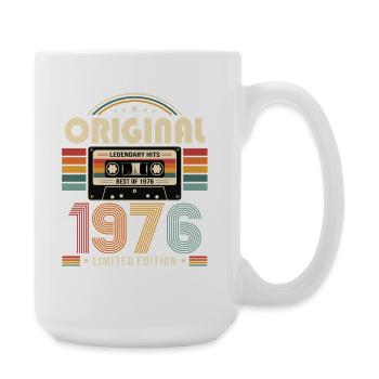50e anniversaire Gift Man cassette Best of 1976 - Grande tasse 440 ml - blanc - Droite