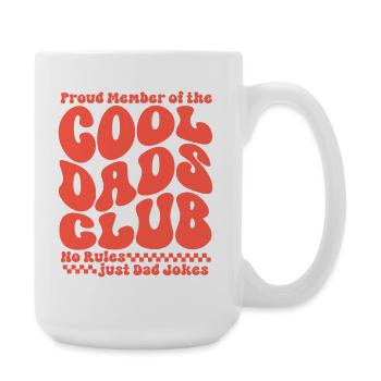 Cool Dads Club - Papa Vatertag Geschenk - Große Tasse 440 ml - Weiß - Rechts