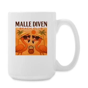 Malle Diven Beach Club Flamingo Mallorca Party - Grande tasse 440 ml - blanc - Droite
