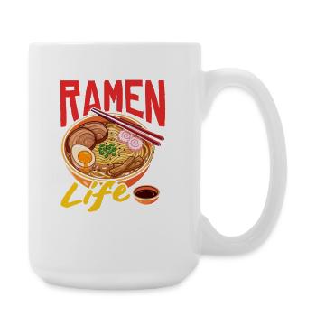 Ramen Life Noodle Bowl Japan Foodie - Large Mug 440 ml - white - Right