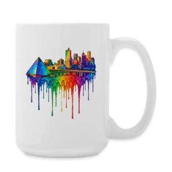 Art dégoulinant de Memphis Tennessee - Grande tasse 440 ml - blanc - Droite