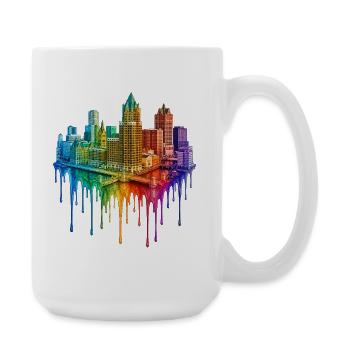 Milwaukee Wisconsin Tropfende Kunst - Große Tasse 440 ml - Weiß - Rechts