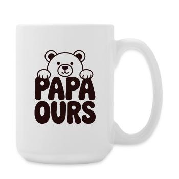 Papa Bear süßer Vatertag - Große Tasse 440 ml - Weiß - Rechts