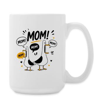 Funny Seagull Mom Mothers Day Mama Seagulls - Large Mug 440 ml - white - Right