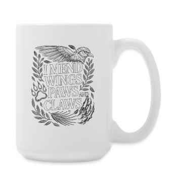Vétérinaire de la faune isolée I Mend Wings Paws et vétérinaire - Grande tasse 440 ml - blanc - Droite