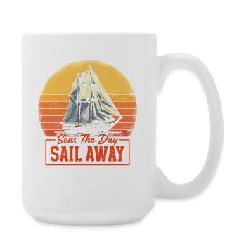 Mers Le jour Départ Voile Capitaine Marin - Grande tasse 440 ml - blanc - Droite
