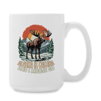 L’Alaska appelle et moi, je deviens drôle - Grande tasse 440 ml - blanc - Droite