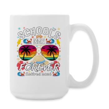 teacher retirement t shirt retirement Teacher - Large Mug 440 ml - white - Right
