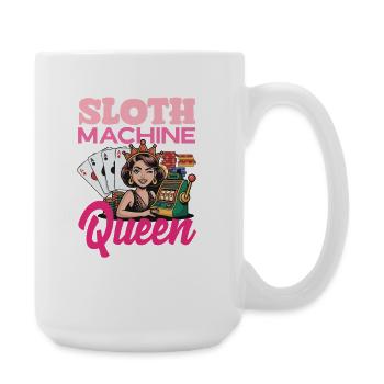 Spielautomaten Königin Casino Glücksspiel Poker - Große Tasse 440 ml - Weiß - Rechts