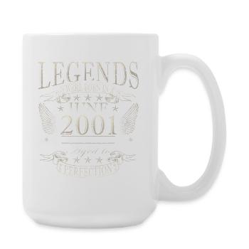 25e anniversaire cadeau Légende du Millésime de juin 2001 - Grande tasse 440 ml - blanc - Droite