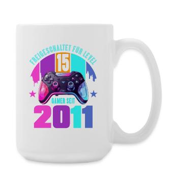 15. Geburtstag Junge Mädchen - Große Tasse 440 ml - Weiß - Rechts